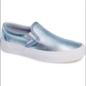 Vans Women's Classic Slip-on (Metallic)Gray Down